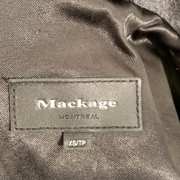 Mackage Wool Grey Coat Fur Collar - Picture 10 of 11